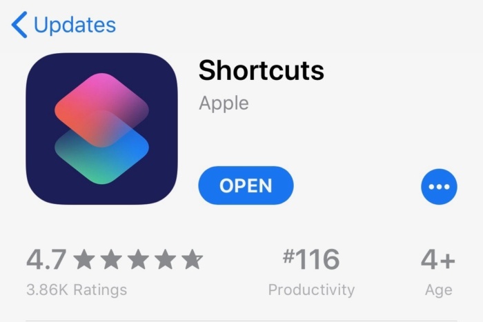 apple shortcuts app